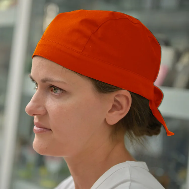 Orange НОВАЯ шапка шеф-повара для отеля, кухни, шеф-повара для мужчин и женщин, рабочая шапка официанта, шапка для ресторана, отеля, повара, шапка для пекарни, аксессуары для повара - Цвет: Orange