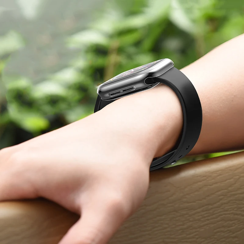 Чехол Laforuta для Apple Watch 5 4 44 мм 40 прозрачный мягкий силиконовый защитный чехол из