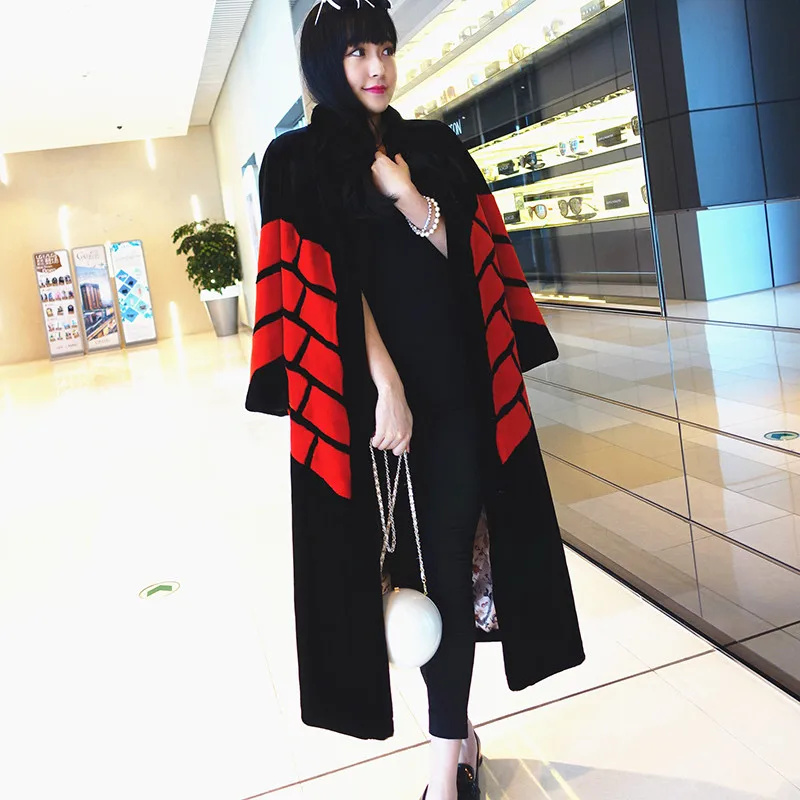 Женская Шуба из искусственного меха AYUNSUE черная Толстая норки зима 2019 | одежда