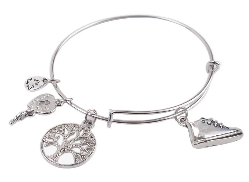 

5PCS Fashion Expandable Wire Plimsolls Charm Bracelet #92116