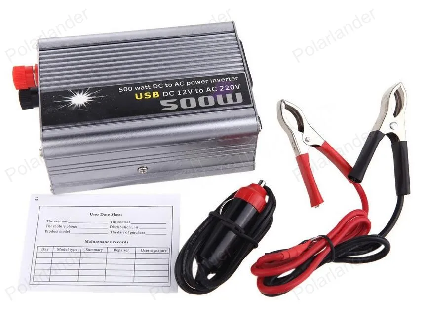 

500W Car DC 12V to AC 220V Transformer USB Charger modified sine wave Vehicle Power Supply Switch