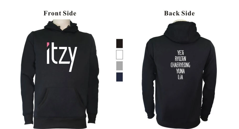 

ITZY Fashion Printed Hoodies Women/Men Long Sleeve Hooded Sweatshirts 2019 Hot Sale Casual Trendy Streetwear Hoodie