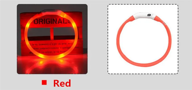 Новый USB Перезаряжаемый мигающий ошейник для домашнего питомца светодиодный