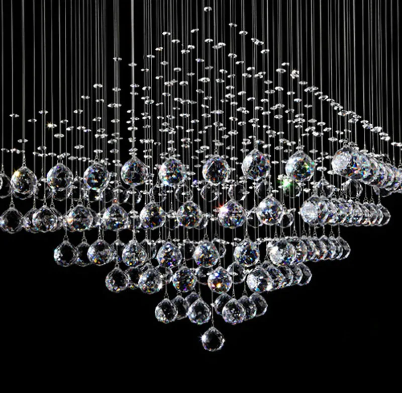 Современные хрустальные люстры светильники для столовой k9 подвесная линия