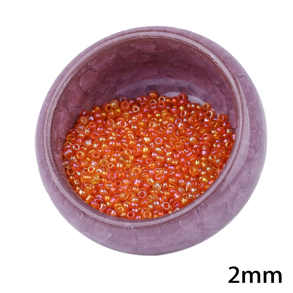 2 мм 1000 шт/партия стеклянные бусины для изготовления бижутерии рукоделия DIY