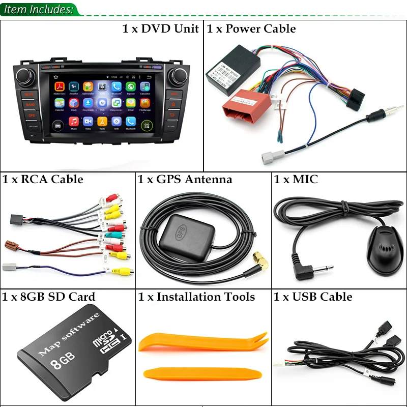 GreenYi 4G ram Android 9 0 автомобильный DVD для Mazda 5 Premacy 2009 2012 Восьмиядерный DSP радио gps