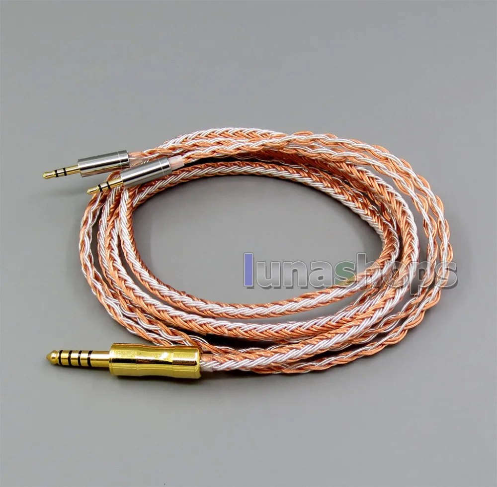 16 ядер Серебряный OCC Сменный кабель для Hifiman HE560 HE-350 HE1000 V2 наушников XLR 2,5 мм 4,4 мм 3,5 мм LN006021