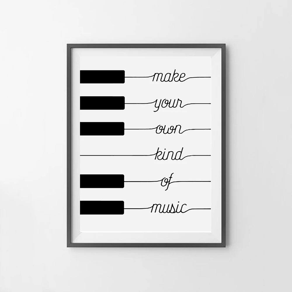 Сделай свой собственный музыкальный черно-белый постер Скандинавское