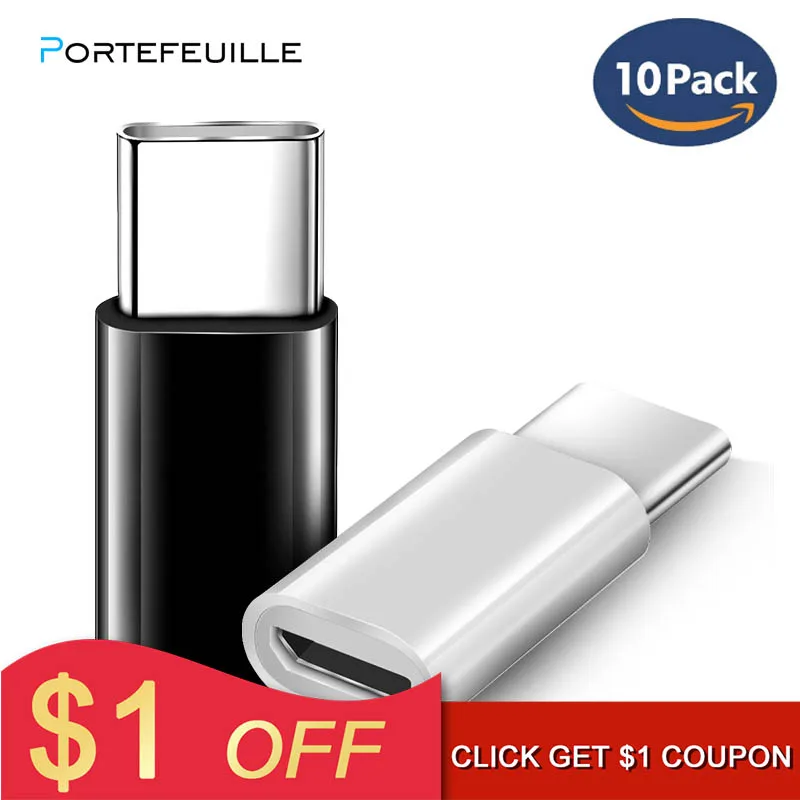 Portefeuille шт. 10 Micro Usb для usb-c переходник One plus т 5 Oneplus 6 sony Xperia Xa2 Zte Axon 7 мини Xiaomi Mi Max 3 type-c