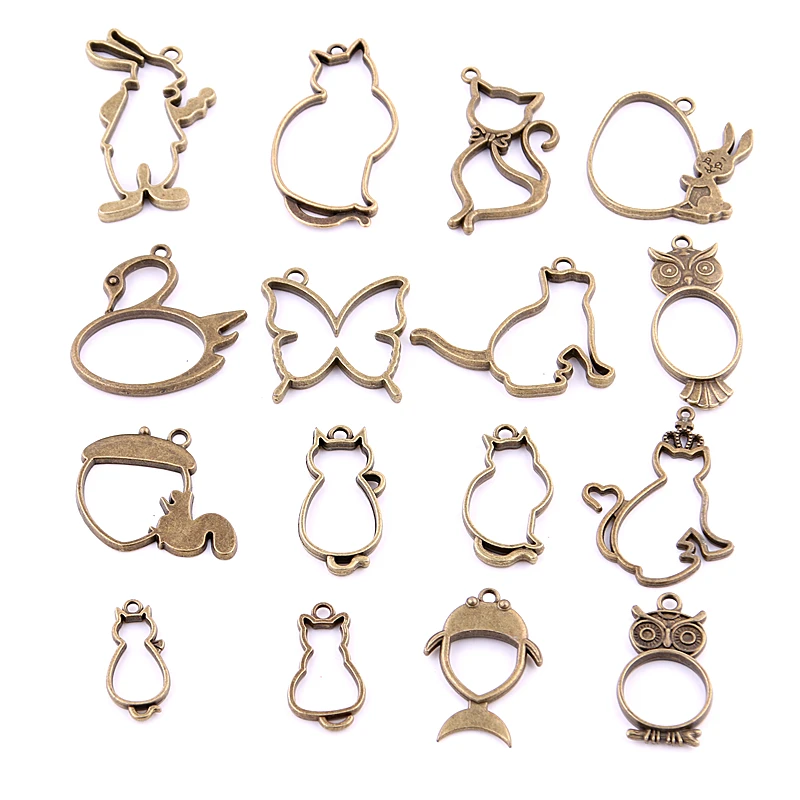 Подвеска Сова бабочка из смешанной античной бронзы 16 шт.|charm pendant|owl charm pendantdiy charms |