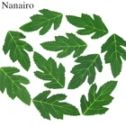 Недорогие 50 шт. искусственные зеленые листья для свадебного украшения гирлянда с листьями роз цветы для скрапбукинга искусственная пластиковая листва