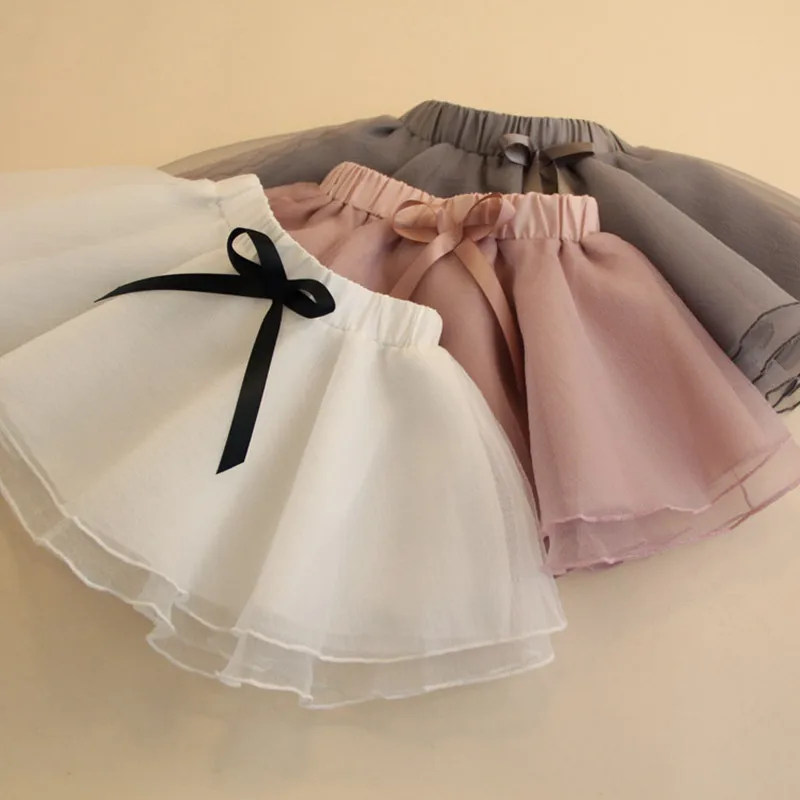 

DFXD New Arrival Kids Tutu Skirt 2018 Summer Soild Ribbons Pleated Toddler Girls Skirts Korean Baby Girls Princess Skirt 2-8Y