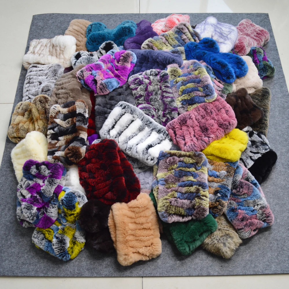 2020 Новая горячая Распродажа Для женщин из натурального меха шейный шарф шапка