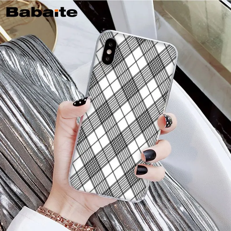 Babaite клетчатый чехол для телефона Apple iPhone 8 7 6 6S Plus X XS MAX 5 5S SE XR Чехол для мобильного телефона s - Цвет: A15