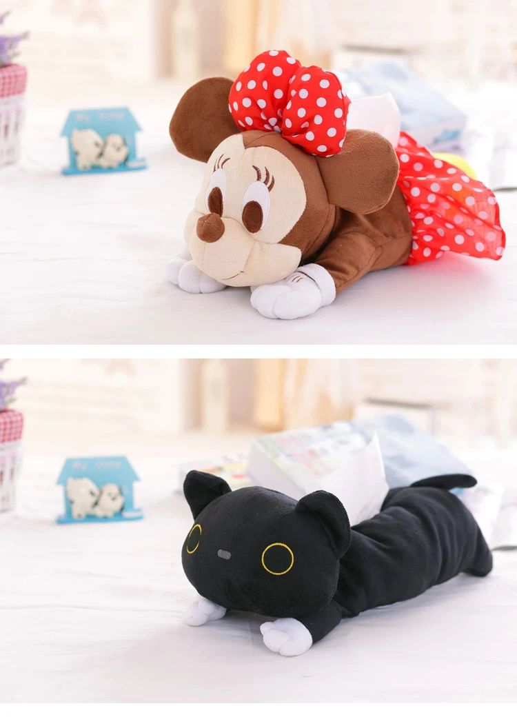 Мультяшная плюшевая игрушка totoro stitch Marie кошка утка слон Дамбо коробка для салфеток бумажные Чехлы для полотенец подарок на день рождения#1059