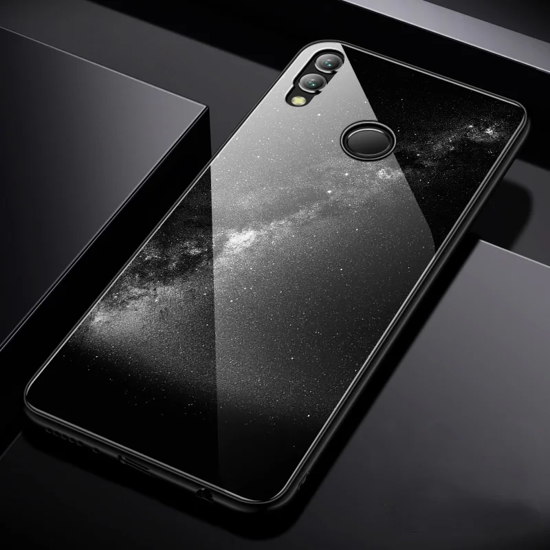 as picture2 Стеклянный чехол Aixuan для huawei Honor 8x, чехол из закаленного стекла, силиконовый защитный чехол s для huawei Honor 8X Play - Цвет: as picture2