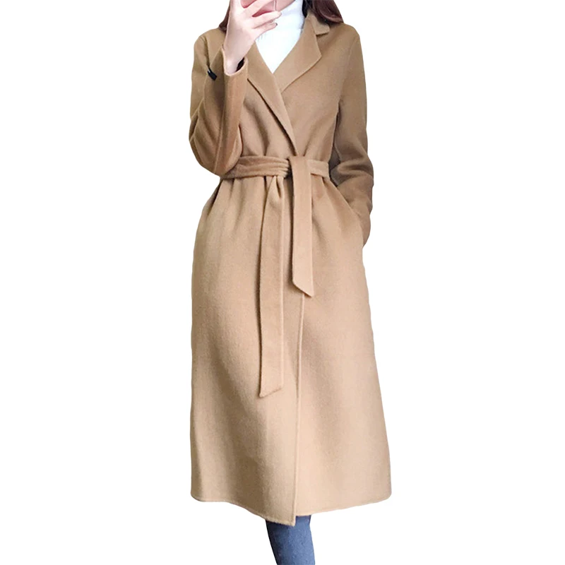 2019 новое осенне зимнее пальто хорошего качества из чистой шерсти Повседневный