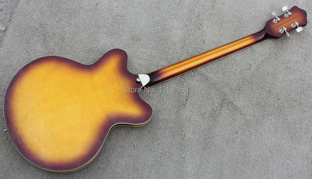 Винтаж SUNBURST Hofner Verythin бас HCT-500/7 серии полые Боди 2x штапельные звукосниматели прямо с завода