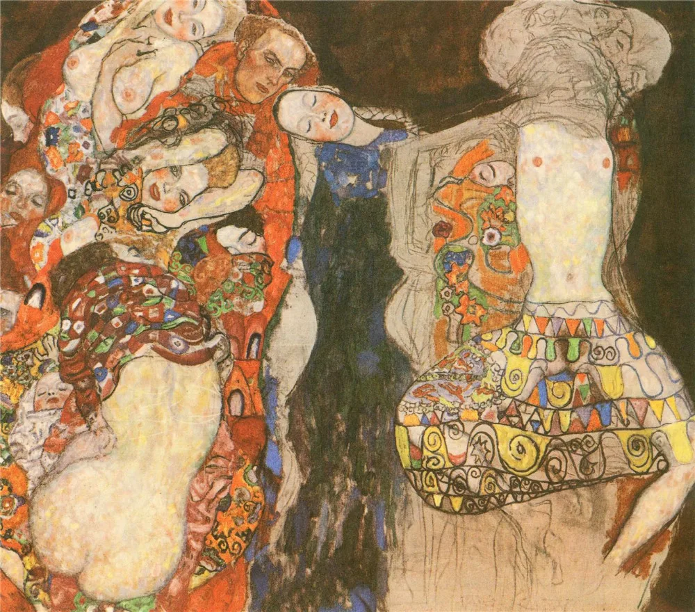 

Handmade oil painting reproduction The Bride (unfinished) by Gustav Klimt