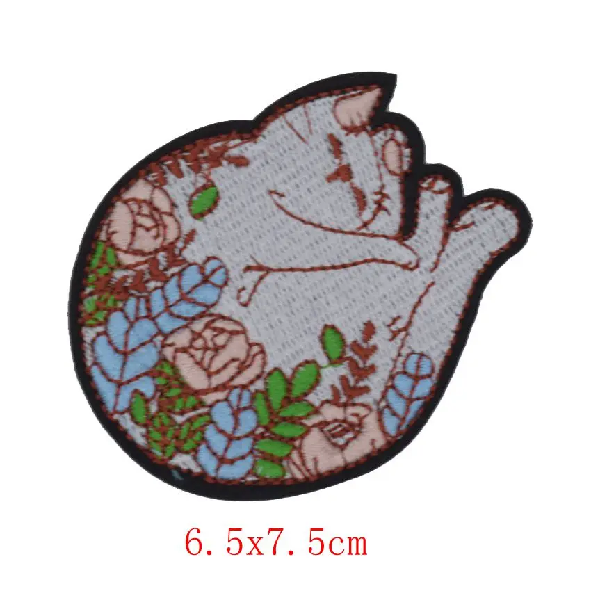 1 шт. Новое поступление японский аниме патч для сна кота животных вышивка