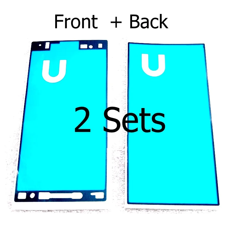 2set XC Front Back Передняя ЖК-и задняя крышка клейкая лента для sony Xperia X/X Compact/X Производительность сенсорный экран рамка водонепроницаемый стикер - Цвет: 2set XC Front Back