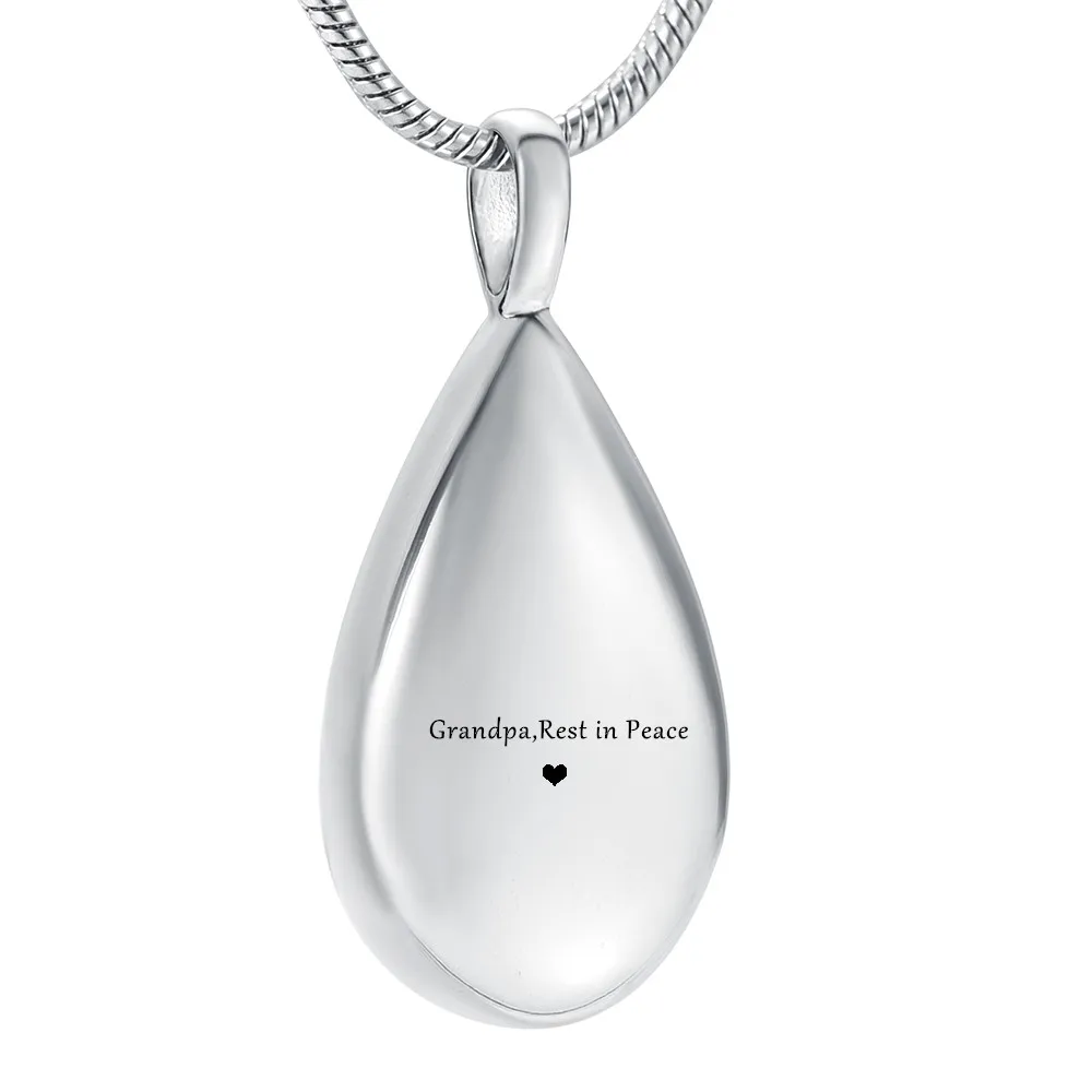 9945 на заказ Гравировка КАПЛЕВИДНАЯ Кремация ожерелье для любимого человека