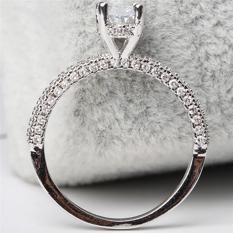 Size 6 7 8 9 10 Austrian Crystal Beads Stainless Steel Rings For Women 2018 Sliver Color Geometric Square Engagement Jewelry G5 | Украшения