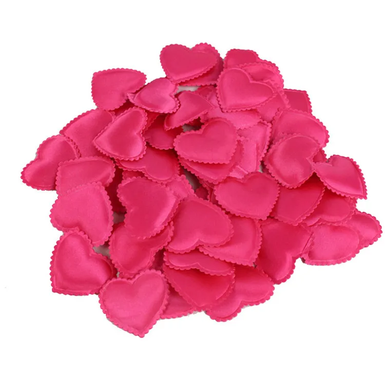 Side rose Zilue 100 шт./пакет ткань сердце 3,5x2,5 см Свадьба День Святого Валентина конфетти украшение стола Декорации для вечеринки на день рождения поставки - Цвет: Side rose