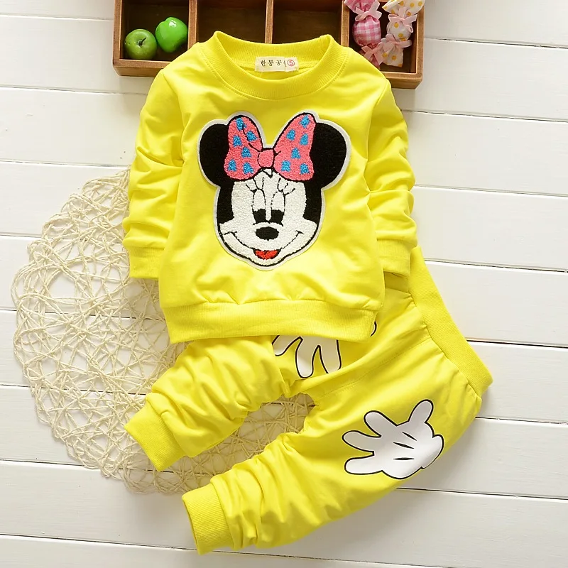 Baby Girl Clothes Set 2017 Autumn Leisure Long Sleeved T-shirts Tops + Pants 2pcs Outfits Tracksuits Kids Bebes Jogging Suits | Детская