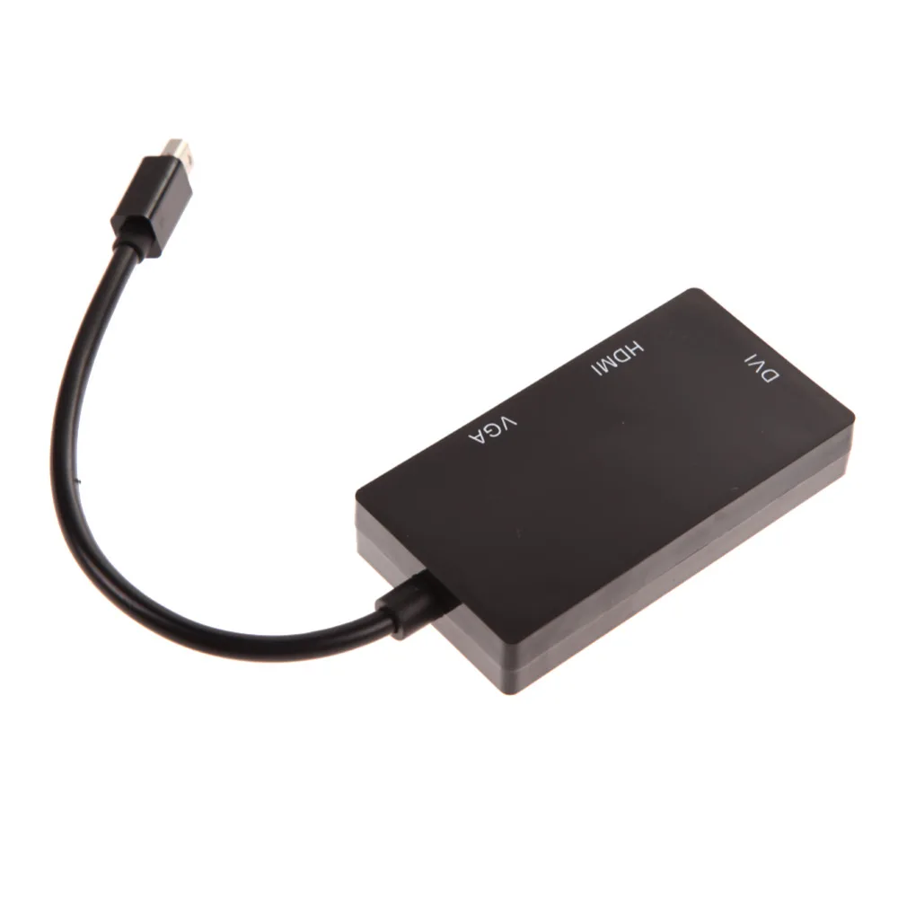 Кабель адаптер 3 в 1 с Mini DisplayPort Thunderbolt на DVI + VGA HDMI для Apple Macbook Pro Microsoft Surface 2 3|porte