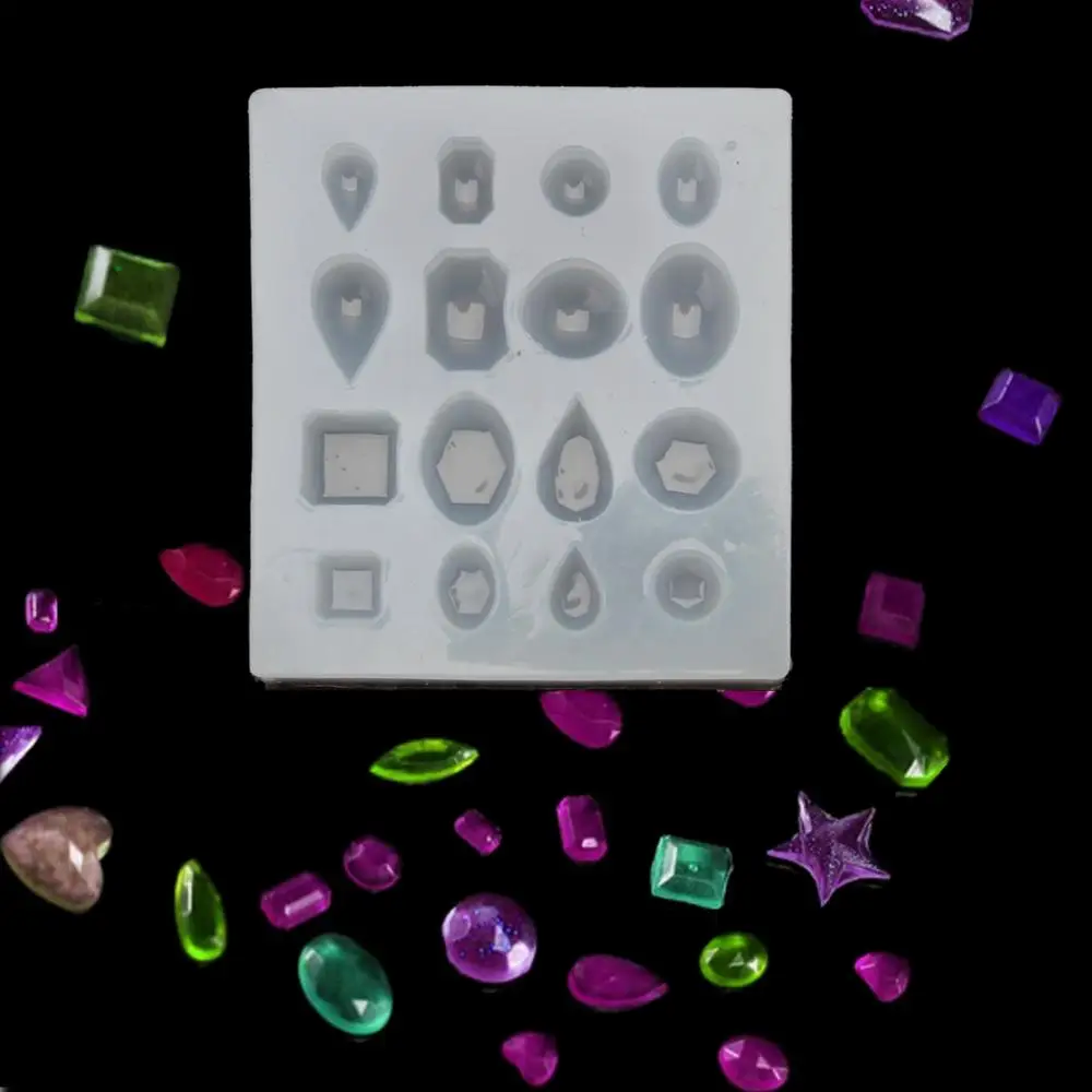 

Trendy Cabochon Gem Silicone Mold Oval Square Round Shapes Resin Epoxy Jewelry Making 7 x 7.5 x 1 cm