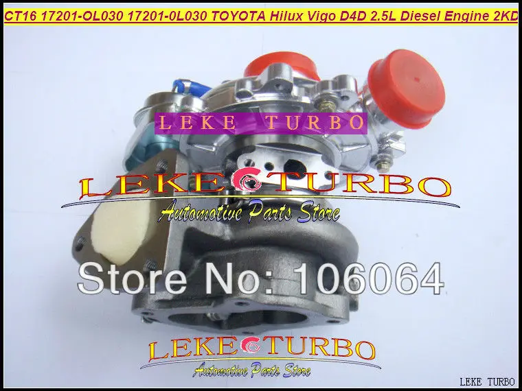 Турбо CT16 17201-OL030 17201 OL030 17201-0L030 17201OL030 Турбокомпрессор для TOYOTA Hilux Vigo D4D 2KD 2KD-FTV 2KDFTV 2.5L |