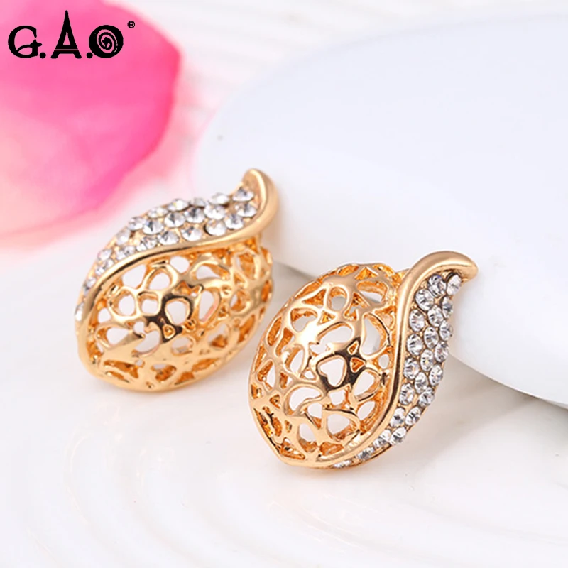 women jewelry set rhinestone hollow statement necklace and earrings sets parure bijoux femme oorbellen hangers jewellery earing | Украшения