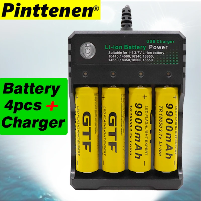 Высокая емкость 18650 Батарея 3 7 V 9900 mAh перезаряжаемая батарея Li Ion для
