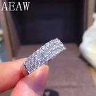 AEAW 1.2CTW карат F Color Lab Grown Moissanite Diamond обручальное кольцо из настоящего твердого белого золота 14k 585 для женщин