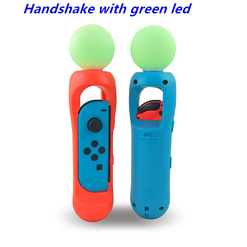 

L+R Nintendos Switch Somatosensory Game Playing Grip Handgrip Handle Grip For Nintend Switch NS Joycon Joy-con With Green Light