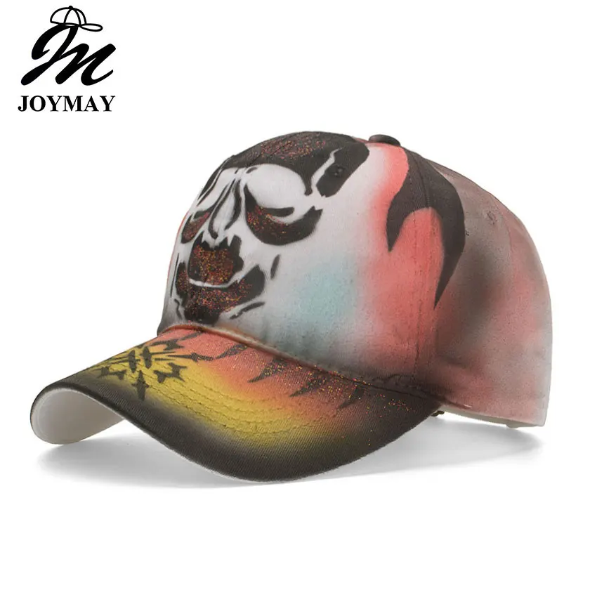 JOYMAY, новинка, бейсболка с рисунком черепа для мужчин и женщин, бейсболка для пар, весна, лето, осень, шапки, качественная бейсболка, s B563