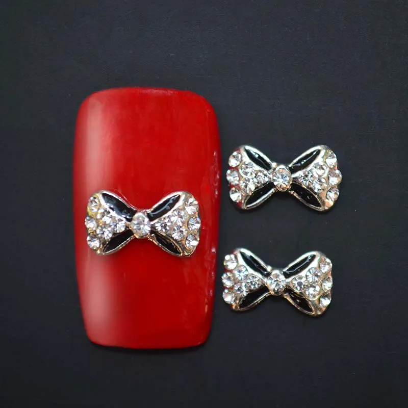 Горячий продавать 3 Шт./компл. Nail Art Советы Наклейки Deco Лук Узел Сплава Ювелирные