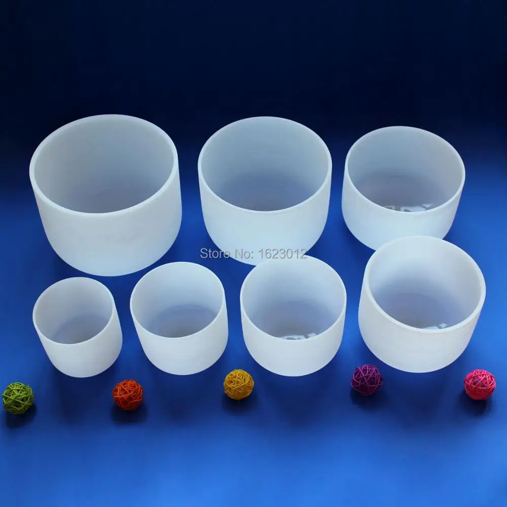 

HMCL set 7 pcs 7"-13" Note CDEFGAB quartz crystal singing bowl