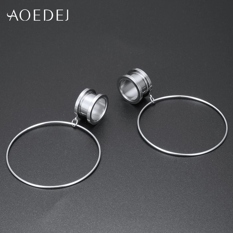 Шнек AOEDEJ 316l из хирургической стали туннели для ушей с большим круглым двойным