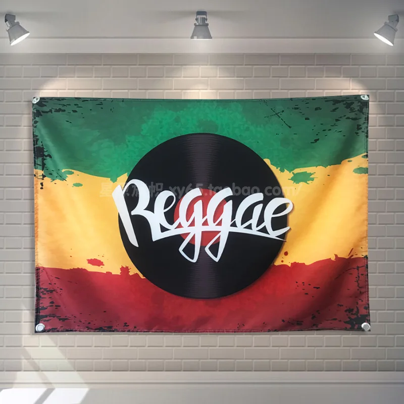 Регги Лев Ретро Флаг баннер Jamaica Rasta музыкальная рок группа украшение дома