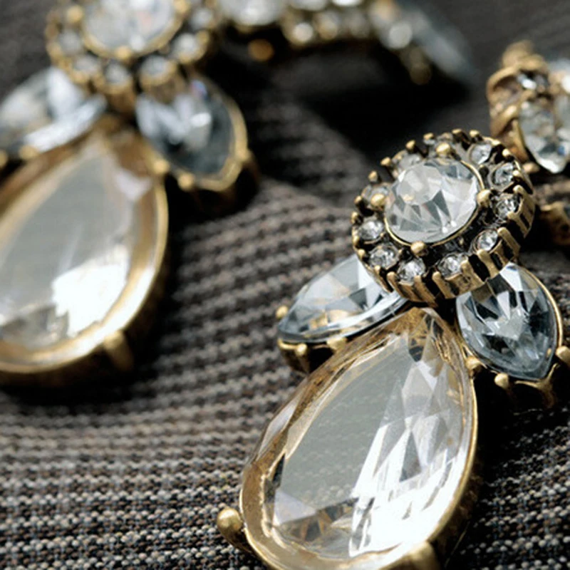 2016 Горячей Моды Высокое Качество Ювелирных Изделий Прозрачный Винтаж Перо