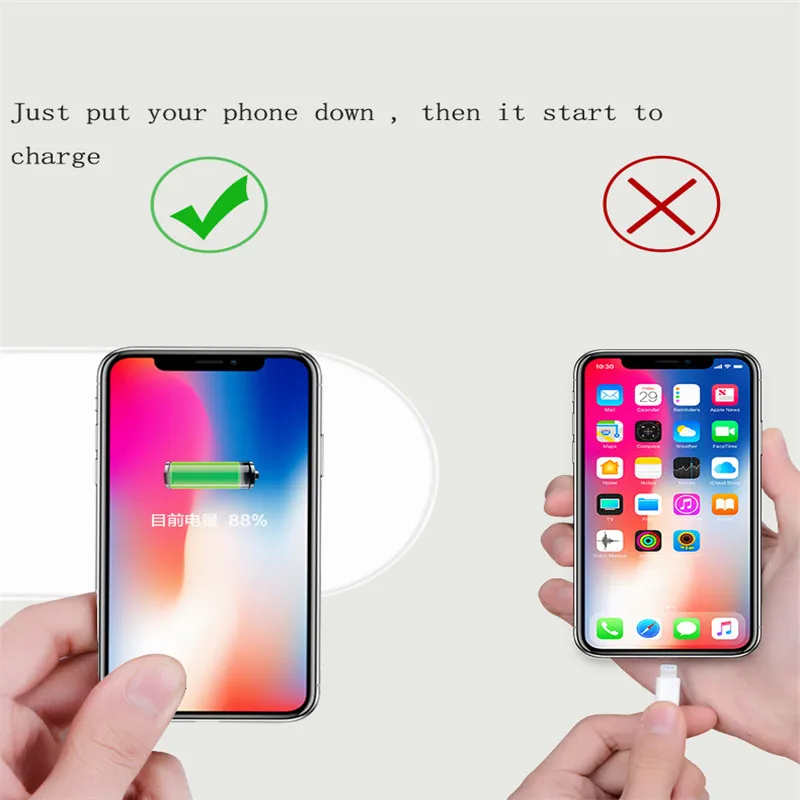 Беспроводное зарядное устройство для iPhone X/8/8Plus беспроводное быстрая зарядка Apple