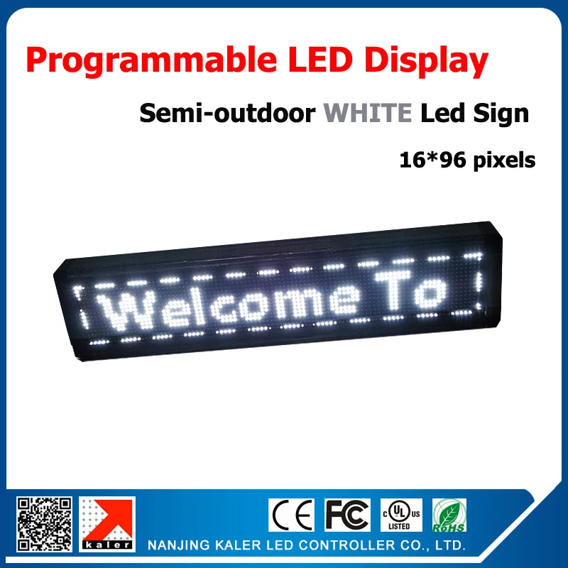 Яркий белый светодиодный текстовый знак p10 led 16*96 точечная Матрица Белый