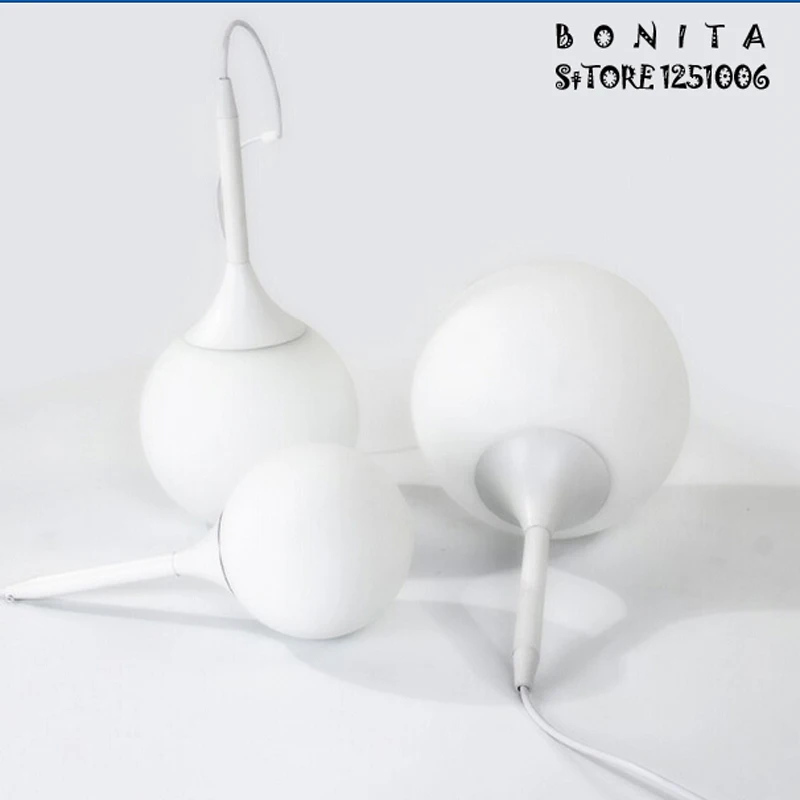 Простые современные подвесные лампы Стеклянные Белые светильники для