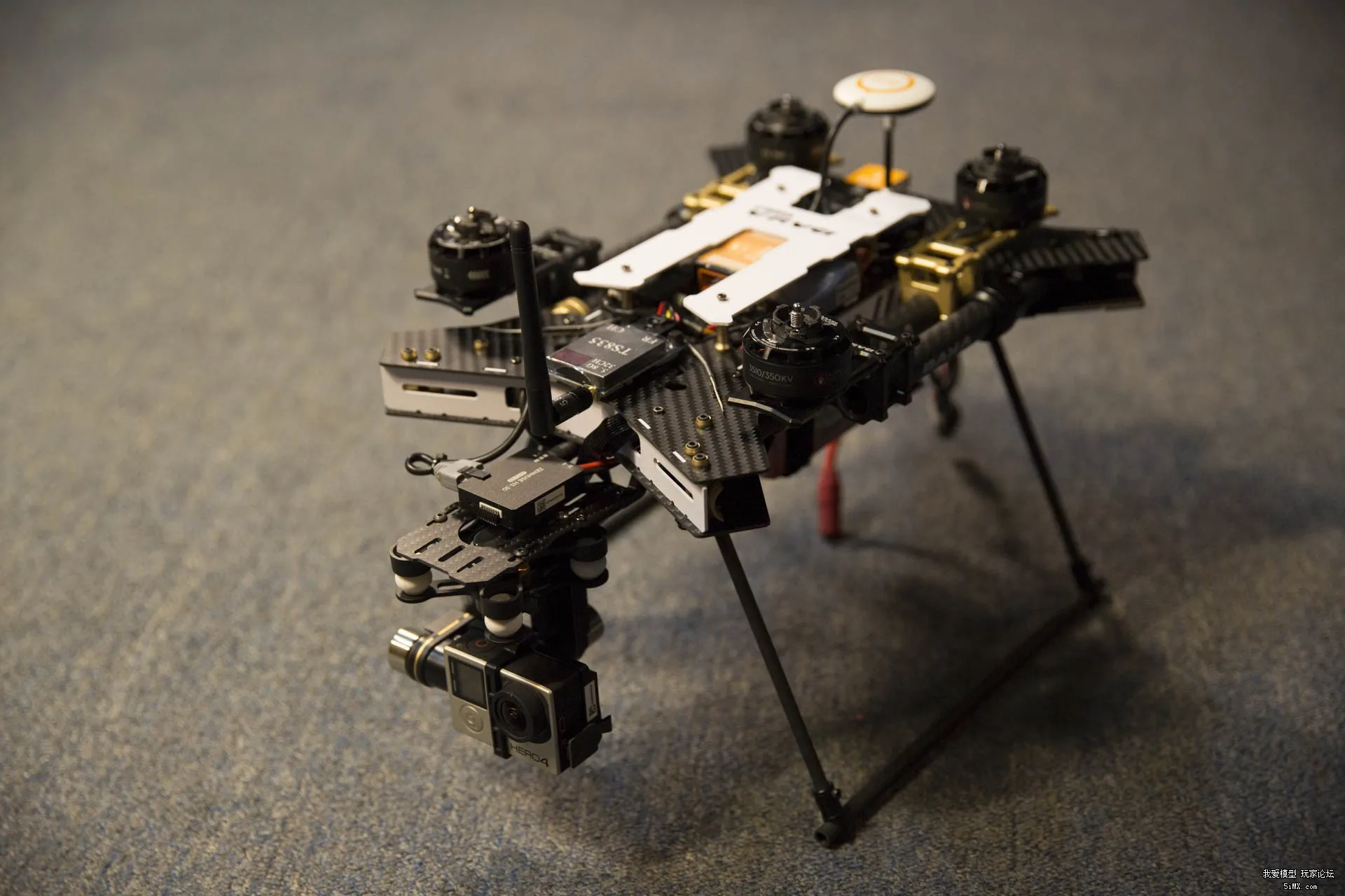 Складной 4 осевой карбоновый Квадрокоптер UAV H4 680 Daya с рамкой посадочным шасси для