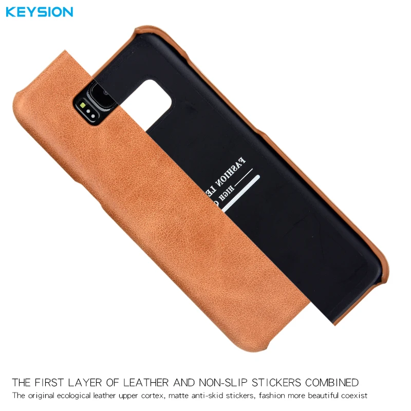 Роскошный Ретро Чехол KEYSION из воловьей кожи для Samsung S8 Plus чехол телефона