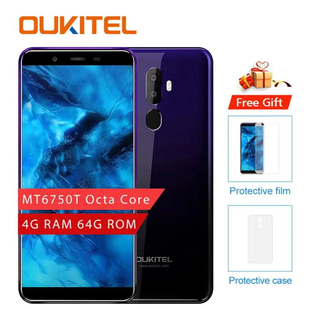 Oukitel U25 Pro 5 &quot2.5d Android 8 1 Mt6750t Восьмиядерный 4 Гб 64 13 МП + 2 МП/5 Мп смартфон 3200 мАч