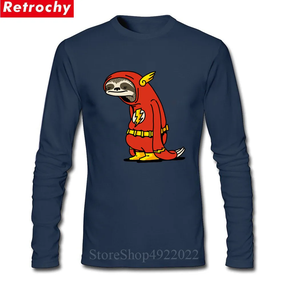 Мужская футболка с изображением Ленивца Humor lloth Красная из 100% хлопка | одежда