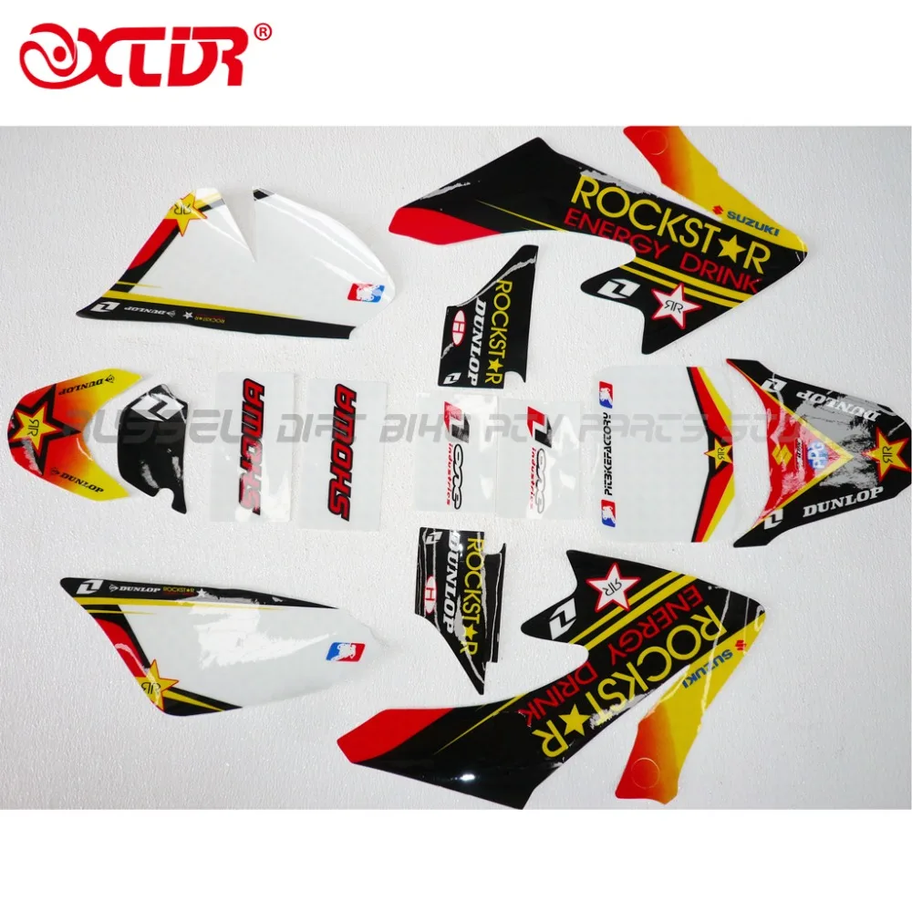 RRockstar графическая наклейка наклейки Наборы для Honda CRF50 CRF50F стиль питбайк|graphic